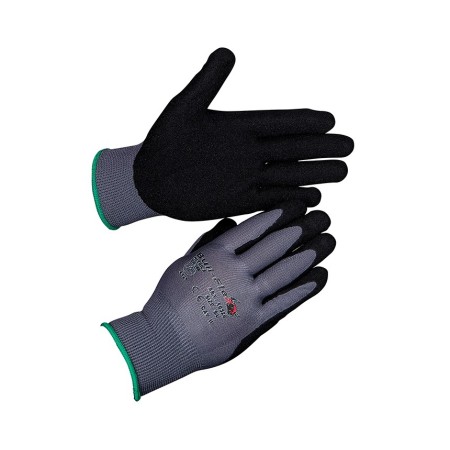 Zwarte Werkhandschoen “Premium” Nylon met Nitril Microfoam Coating Maat 9/L