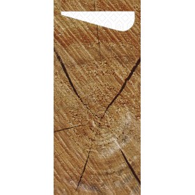Duni Pochetten Wood 8,5x19cm met Servet Wit Doos 100 stuks - Op is op