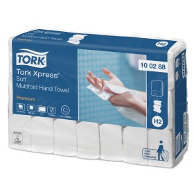 Tork Xpress Premium Extra Soft Multifold Handdoek 2-lgs 21x34cm Pak 21x100 vellen H2