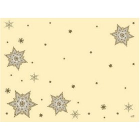 Duni Dunicel Placemats 30x40cm Glittering Stars Cream Pak 100 stuks - Op is op