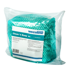 Wecoline Clean 'n Easy Desinfectiedoeken Navulling Groen Doos 3x150 stuks
