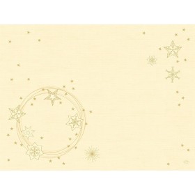 Duni Dunicel Placemats 30x40cm Star Shine Cream Pak 100 stuks