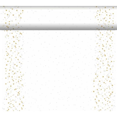 Duni Dunicel Tafelloper Rol 24mx40cm (Perforatie 1,20m) Golden Stardust White