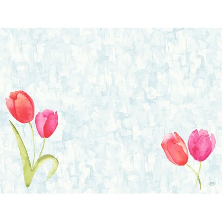 Duni Dunicel Placemats 30x40cm Painted Tulips Pak 100 stuks