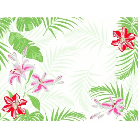 Duni Dunicel Placemats 30x40cm Tropical Lily Pak 100 stuks