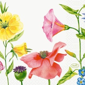 Duni Celstof Servetten 24x24cm 3-lgs 1/4-vouw Flowy Meadow Pak 50 stuks