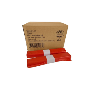 Papierbakzak Rood 58x100cm T23 Doos 20x25 zakken