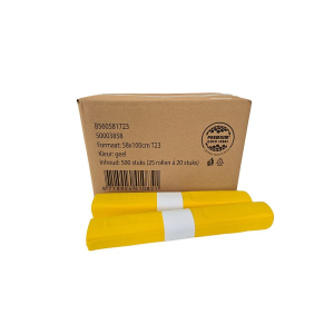 Papierbakzak Geel 58x100cm T23 Doos 25x20 zakken
