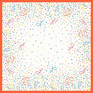 Duni Dunicel Napperons 84x84cm Confetti Pak 10 stuks - Op is op