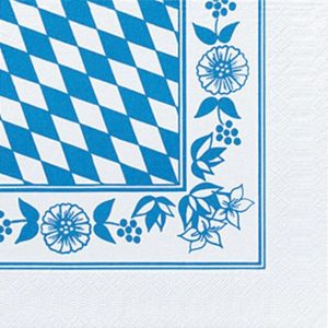 Duni Celstof Servetten 33x33cm 3-lgs 1/4-vouw Beierse Ruit Pak 250 stuks