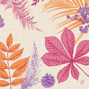 Duni Dunisoft Servetten 40x40cm 2-lgs 1/4-vouw Bright Autumn Pak 60 stuks