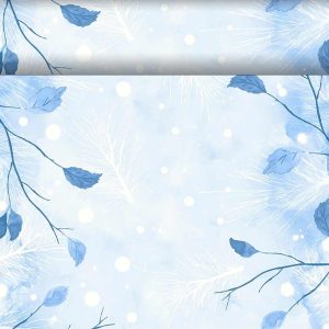 Duni Dunicel Tafelloper Rol 24mx40cm (Perforatie 1,20m) Frosted Winter - Op is Op