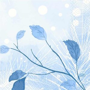 Duni Celstof Servetten 33x33cm 3-lgs 1/4-vouw Frosted Winter Pak 250 stuks - Op is Op