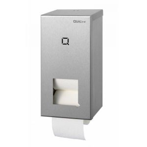 All Care Qbic-line 2-rols Toiletrolhouder RVS voor Doprollen, QTR2S SSL
