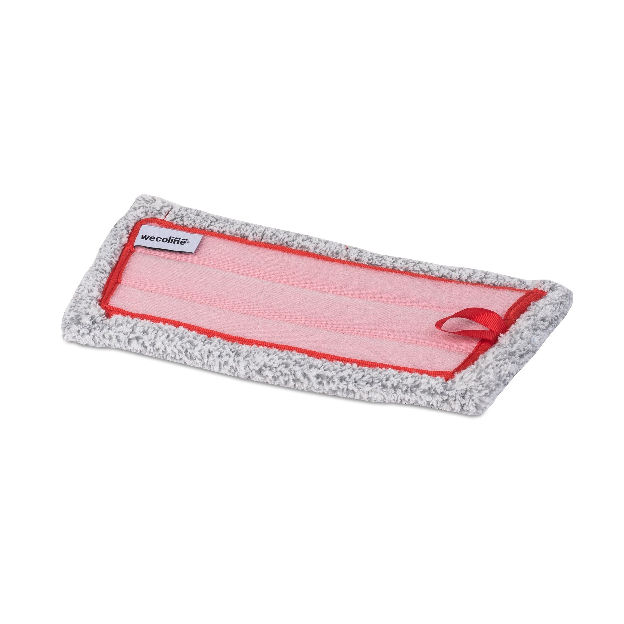 Wecoline Allure Microvezel Vlakmop Scrub met Klittenband 28cm Rood Pak 5 stuks - Afbeelding 2
