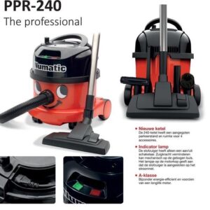 Numatic PPR 240-11 Stofzuiger Rood met Kit AS0