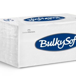 BulkySoft Servetten 33x33cm 2-lgs 1/8-vouw Wit Doos 40x50 stuks