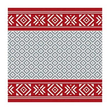 Duni Celstof Servetten 33x33cm 3-lgs 1/4-vouw Winter Feeling Red Pak 50 stuks - Op is op