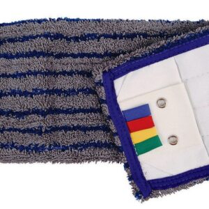 Exive Scrub Vlakmop met Pockets en Flaps Grijs/Blauw 45cm