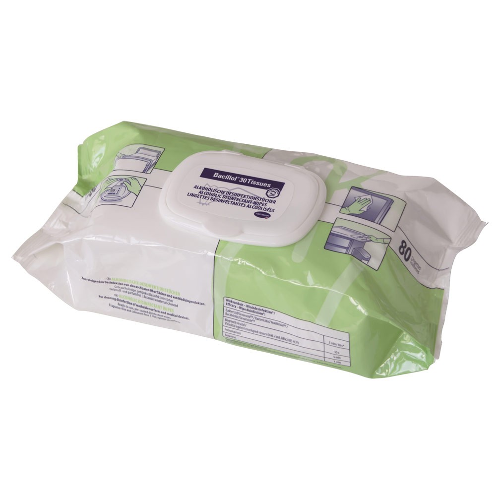 Hartmann Bacillol 30 Tissues Desinfectie Wipes 18x20cm Doos 6x80 stuks