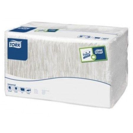 Tork Servetten 33x33cm 1-lgs 1/4-vouw Wit Pak 500 stuks