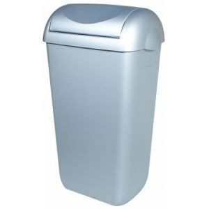 All Care PlastiQline Swing Afvalbak Kunststof RVS Look 23L, PQSA23M