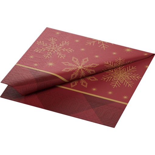 Duni Celstof Servetten 33x33cm 3-lgs 1/4-vouw Rhombus Bordeaux Pak 250 stuks, foto 2 van 5