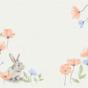 Duni Bio Dunicel Placemats 30x40cm Bunny Bloom Pak 100 stuks