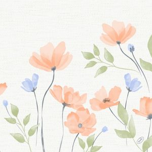 Duni Bio Dunisoft Servetten 40x40cm 2-lgs 1/4-vouw Bunny Bloom Pak 60 stuks