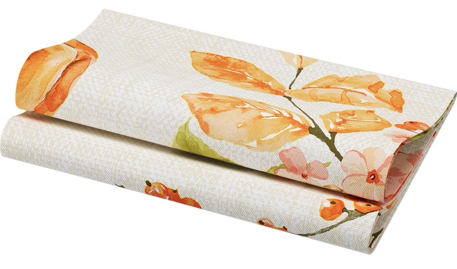 Duni Bio Dunisoft Servetten 40x40cm 2-lgs 1/4-vouw Spicy Pumpkin Pak 60 stuks, foto 2 van 6