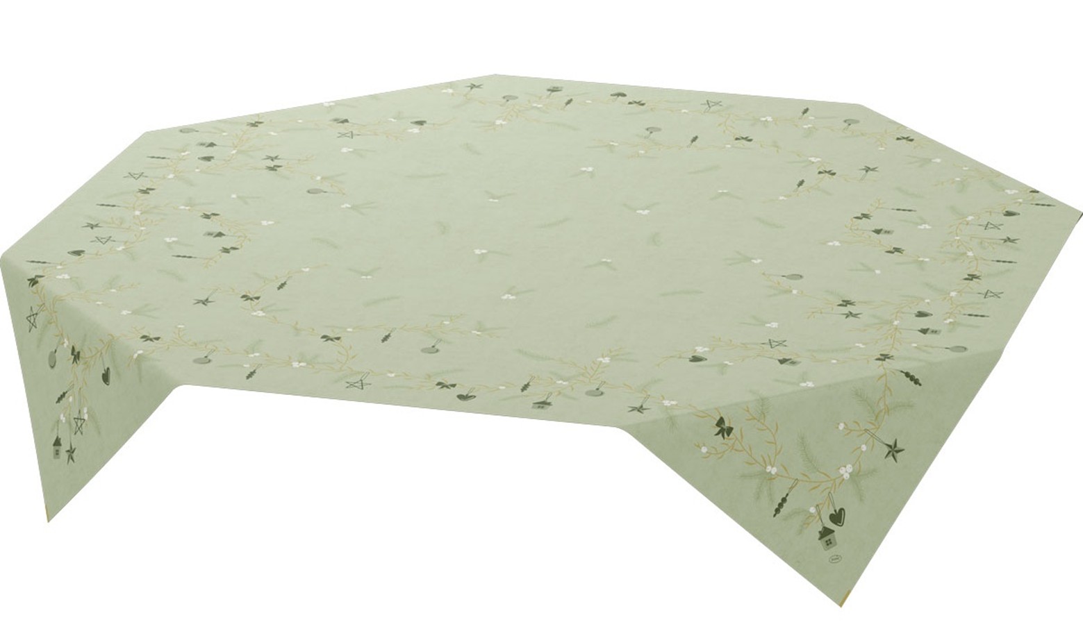 Duni Bio Dunicel Napperons 84x84cm Noël Pistachio Pak 10 stuks, foto 2 van 2