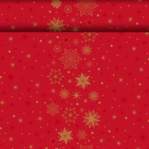 Duni Bio Dunicel Tafelloper Rol 24mx40cm (Perforatie 1,20m) Stargazing Red
