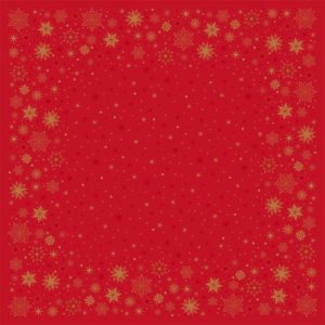 Duni Bio Dunicel Napperons 84x84cm Stargazing Red Pak 10 stuks