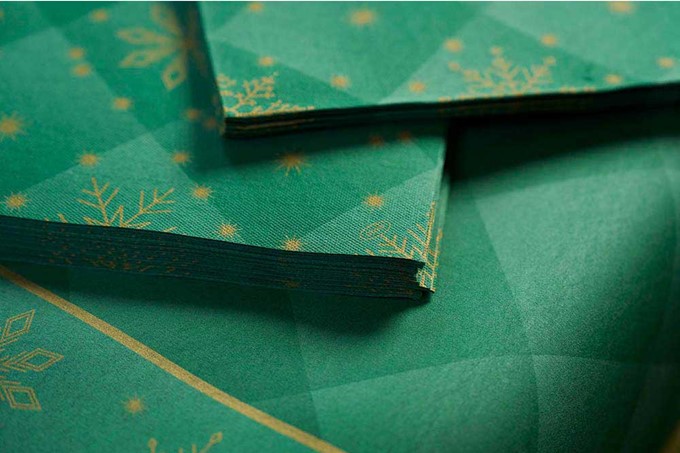 Duni Dunicel Napperons 84x84cm Rhombus Green Pak 10 stuks, foto 4 van 6