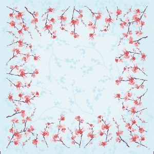 Duni Bio Dunicel Napperons 84x84cm Cherry Breeze Blue Pak 10 stuks