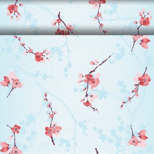 Duni Bio Dunicel Tafelloper Rol 24mx40cm (Perforatie 1,20m) Cherry Breeze Blue