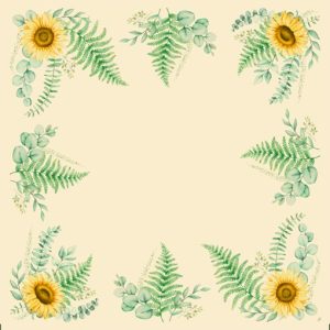 Duni Bio Dunicel Napperons Sunflower Dreams 84x84cm Pak 10 stuks