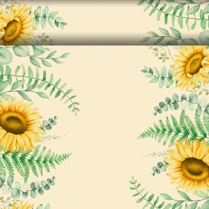 Duni Bio Dunicel Tafelloper Rol 24mx40cm (Perforatie 1,20m) Sunflower Dreams