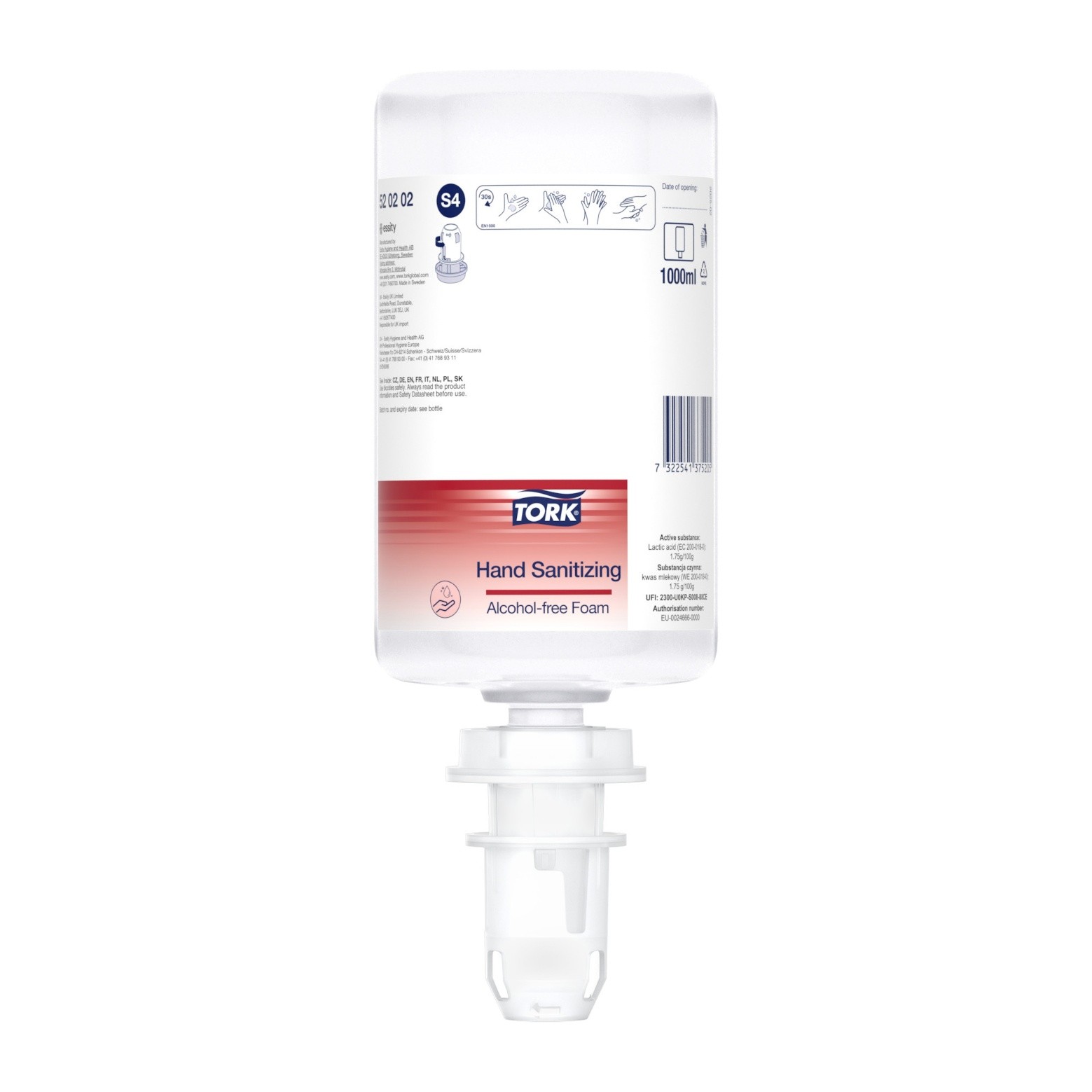 Tork Alcoholvrije Foam voor Handdesinfectie Doos 6 stuks S4 - Afbeelding 2